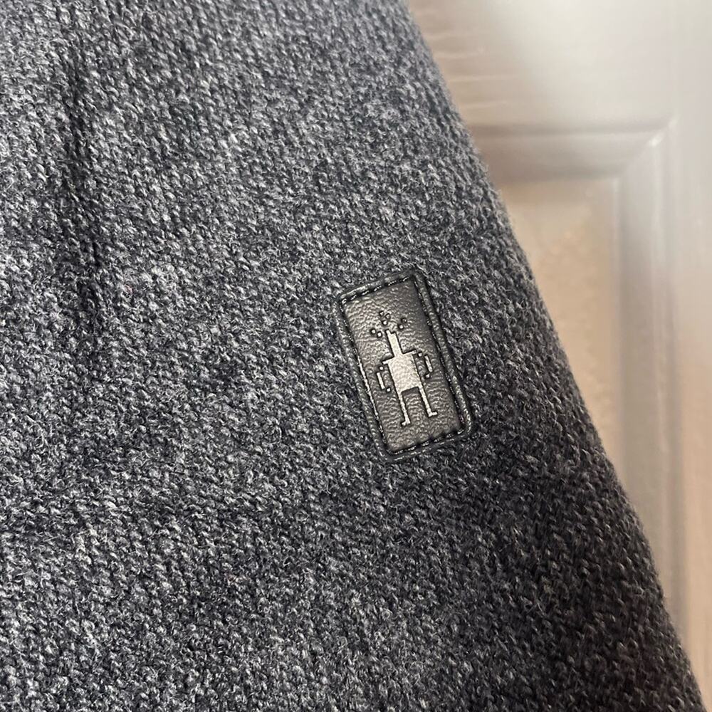 Smartwool Echo Lake Full Zip Fleece Lined Jacket Mens Medium Charcoal Gray View 6